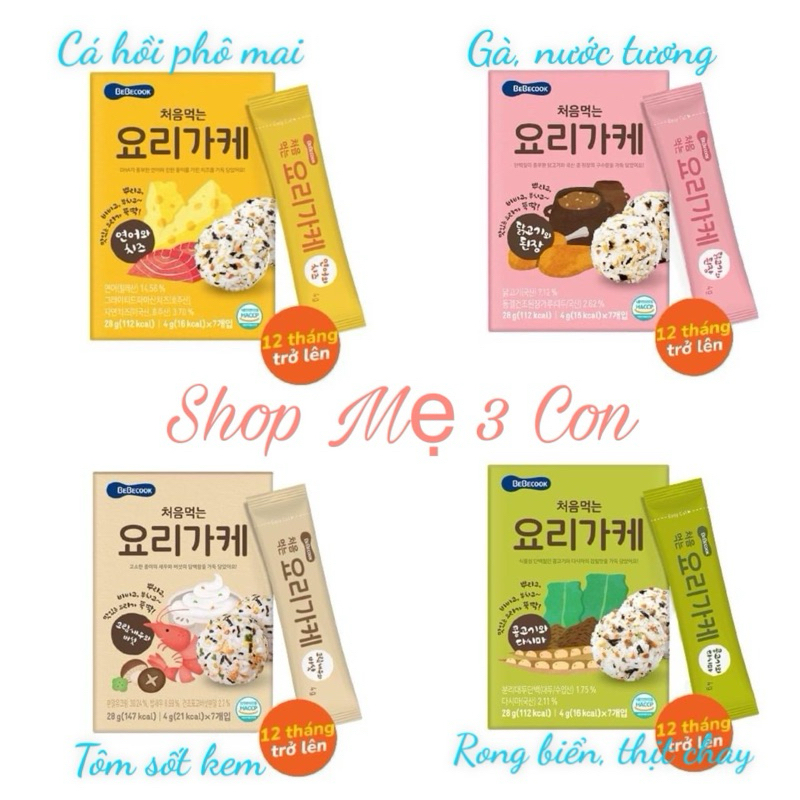 Bebecook Korean rice sprinkles for babies from 12 months (box of 7 ...