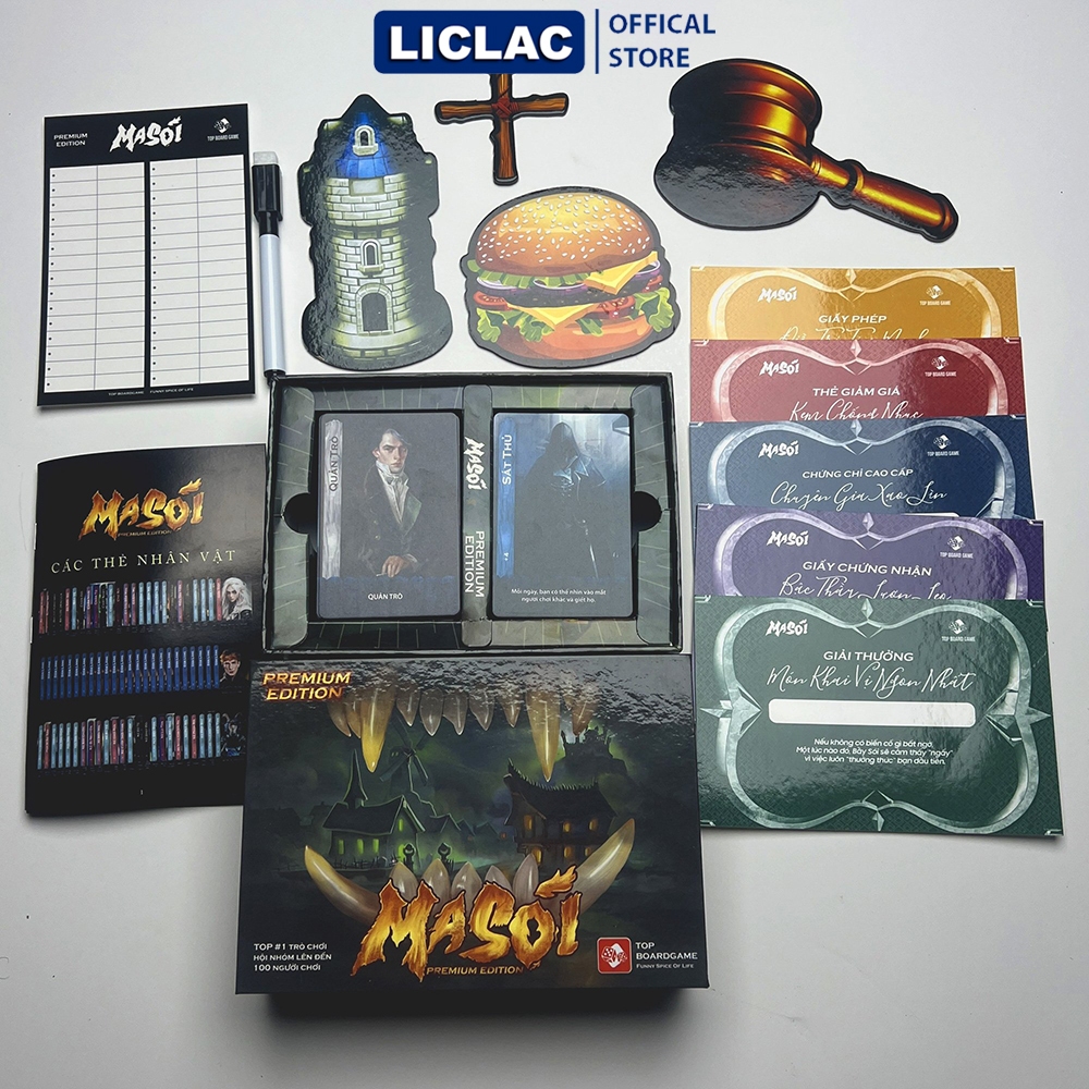 Viet Hoa Premium Werewolf Card 195 cards, Basic Werewolf Card Game ...
