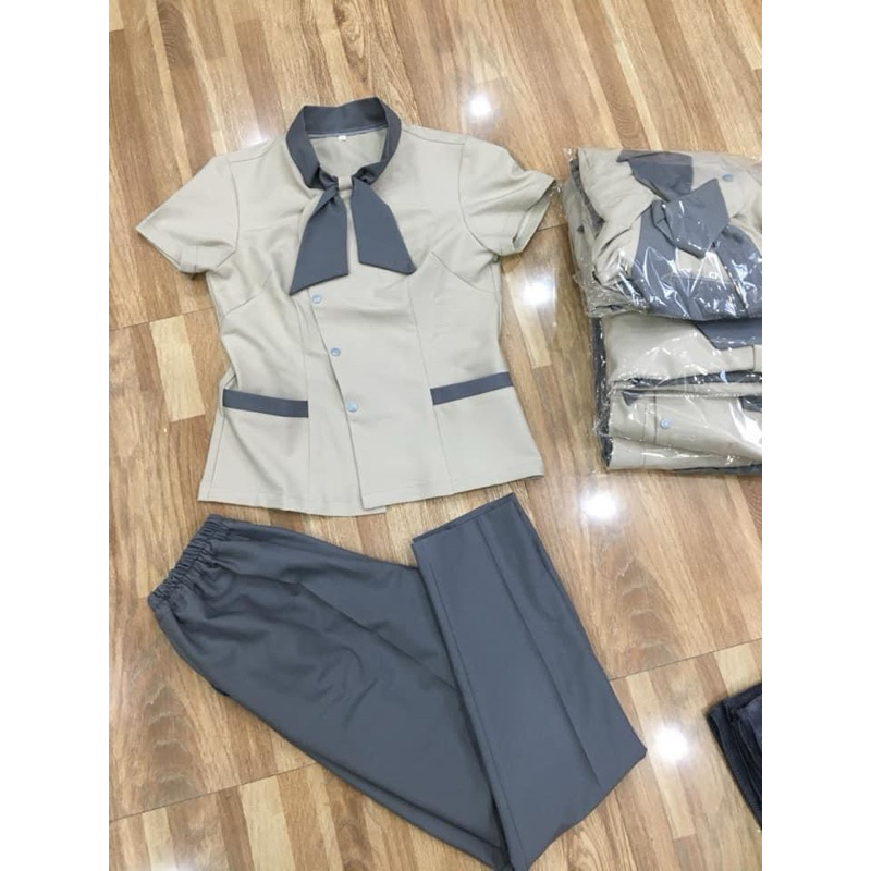 (Shirt without pants) spa and beauty salon uniforms made of cold cotton ...