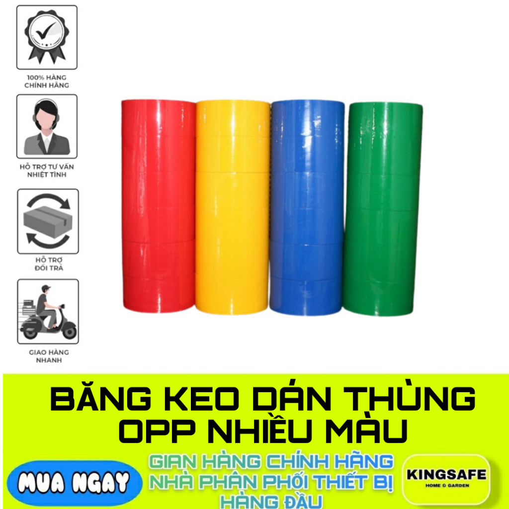 MULTI-COLOR BOX ADHESIVE TAPE, HIGH QUALITY VIETNAMESE PRODUCTS (1 ROLL ...