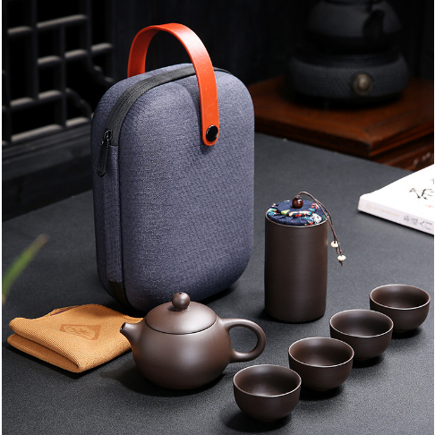 SA HCM Foldable Travel Zisha Tea Cup Set with Convenient Storage Box ...