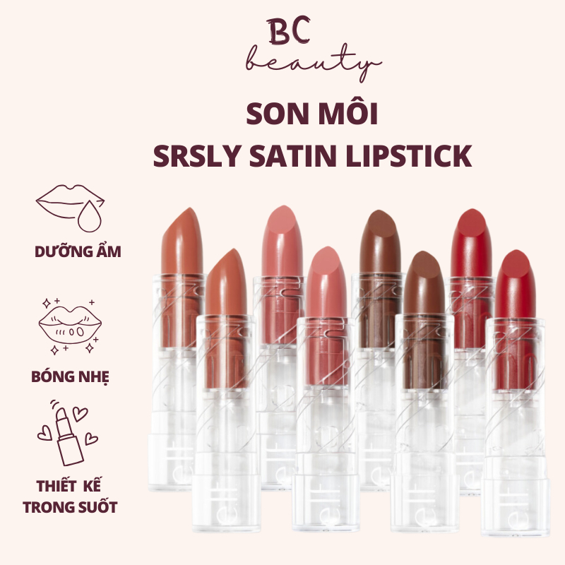 E.l.f SRSLY Satin Drugstore Lipstick | Light Lips, Moisturizing ...