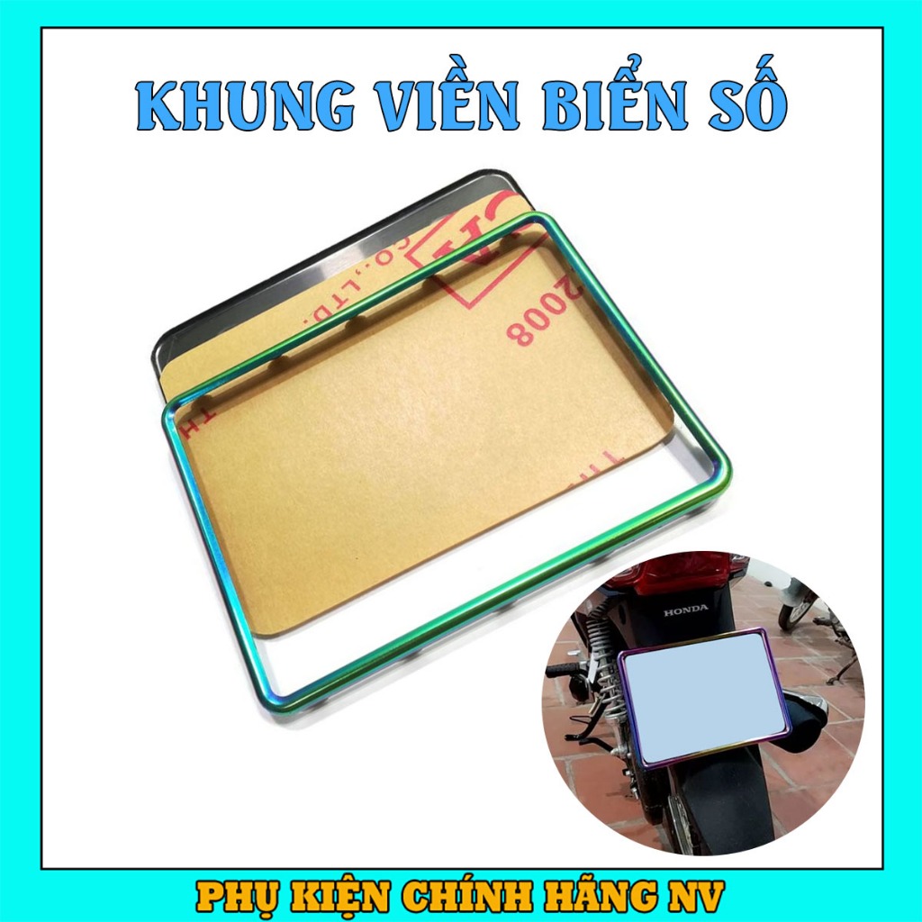 Motorcycle license plate frame, Titanium license plate includes