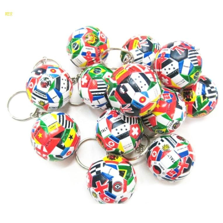 Soccer Keychain in the Shape of Flags of Soccer Greedy Countries ...