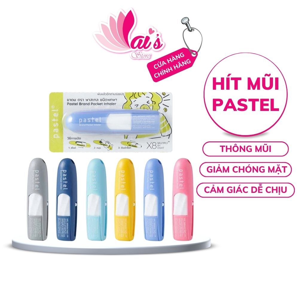 Pastel Pocket Inhaler Thailand Herbal Extracts Reduce Nasal Congestion ...