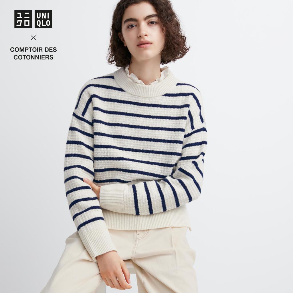 Auth Uniqlo] Women's High Quality Round Neck Sweater Tag Japan