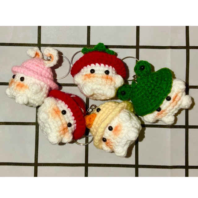 Handmade Mushroom Wool Keychain with Hat in Many Cute Shapes | Shopee ...