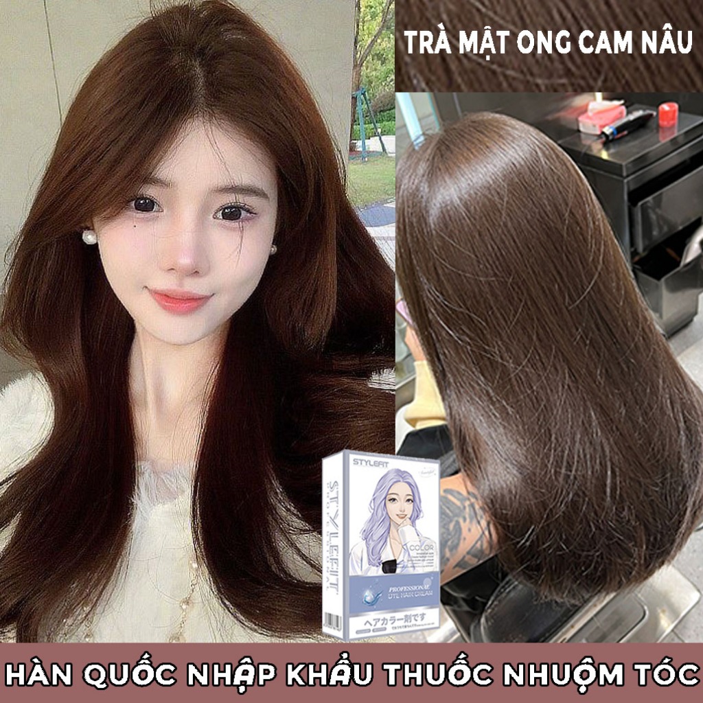 Japanese And Korean New Brown And Orange Hair Dyes Do Not Contain Ammonia (Send Different Tools
