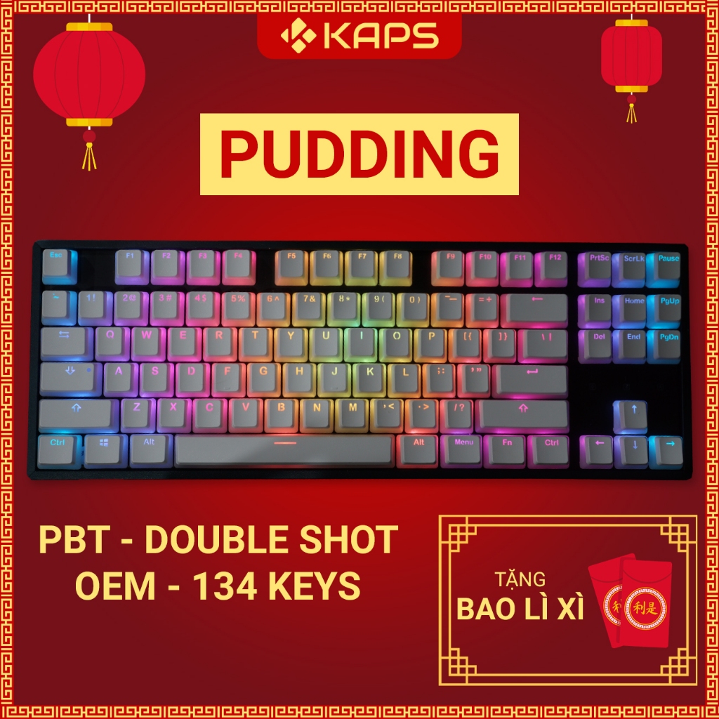 Pudding Keycap | Pbt Plastic | Through led | Oem Profile | Double-shot ...