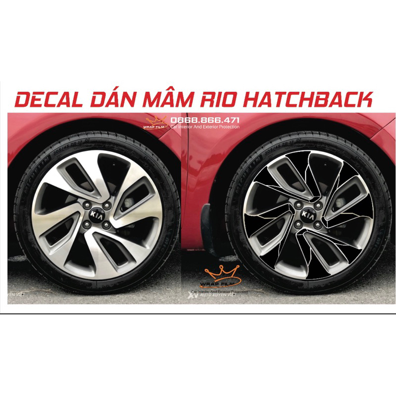 Rio Sticker Decal Sticker Hatchback Version (Set Of 5 Wheels) | Shopee ...