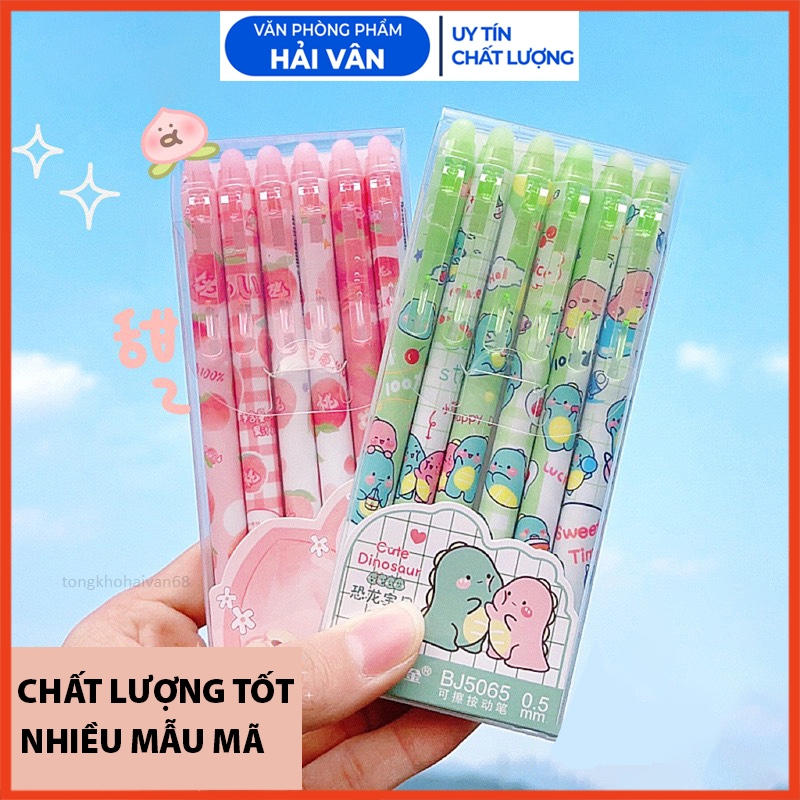 6 0.5mm Nib Gel Pens with Erasable Tips, Erasable Ballpoint Pens in