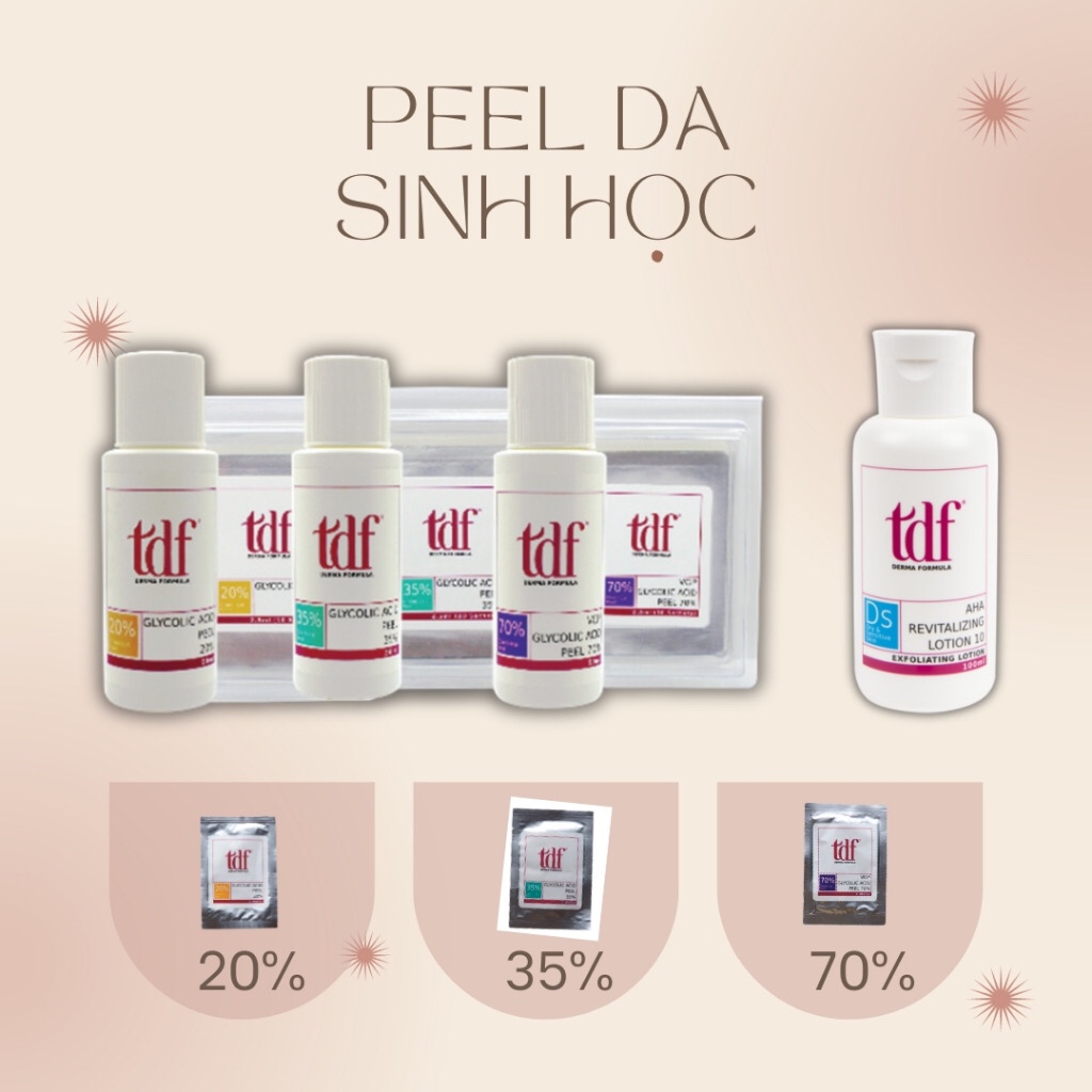 Combo Set Peel Bio Skin TDF Glycolic acid Peel 20% 35% 70% Exfoliate ...