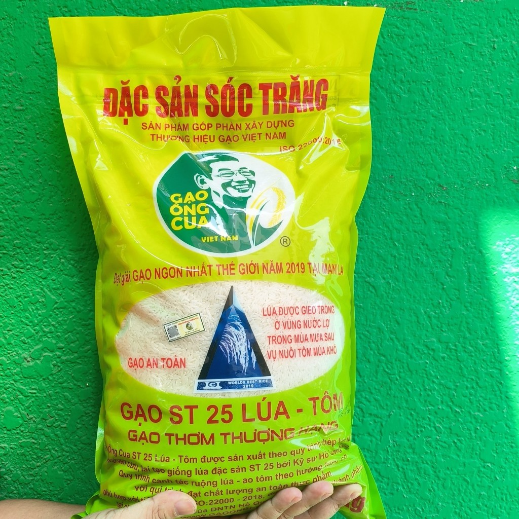 5kg Rice Shrimp Rice ST25 Ong Crab - Soft Vacuum Bag, Genuine Product ...