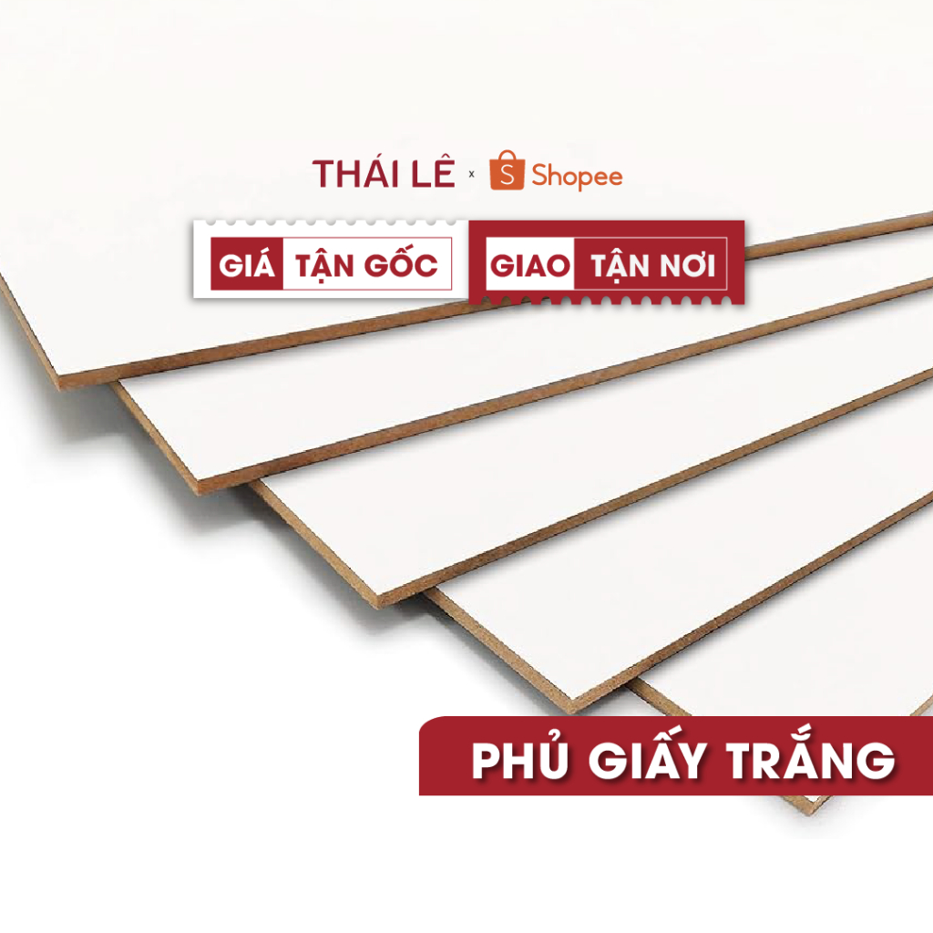3mm MDF board covered with white paper on 1 side, size 40x60cm - Combo ...