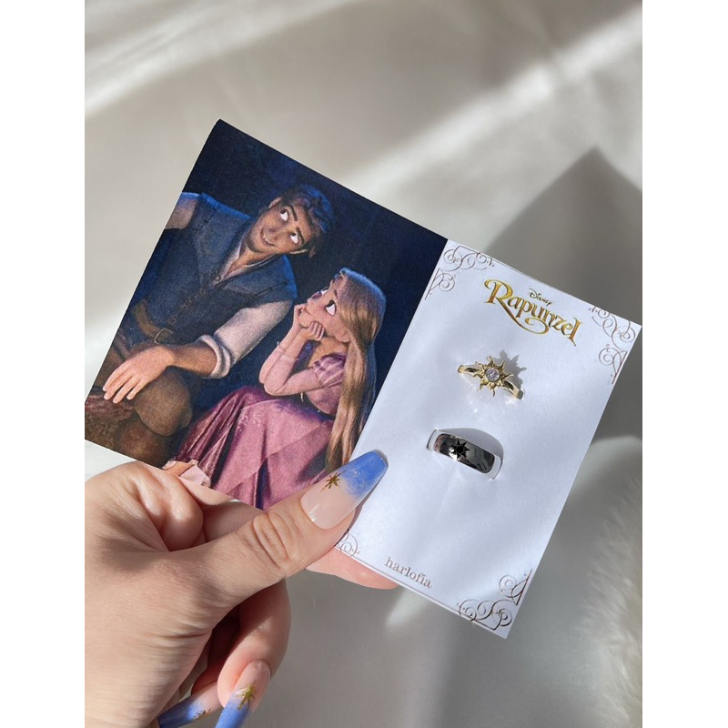 Princess prince couple ring Rapunzel couple ring silver couple ring ...