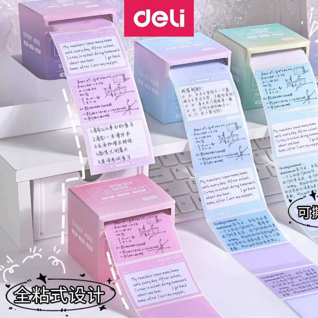 Note paper, Deli box Note paper with cute pastel patterns | Shopee ...