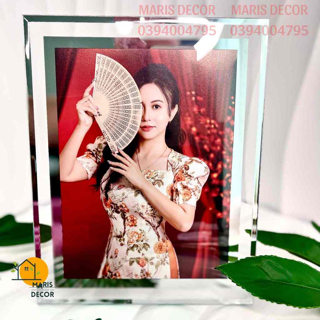 Luxury Borderless Crystal Glass Decorative Table Photo Frame 9x12cm ...