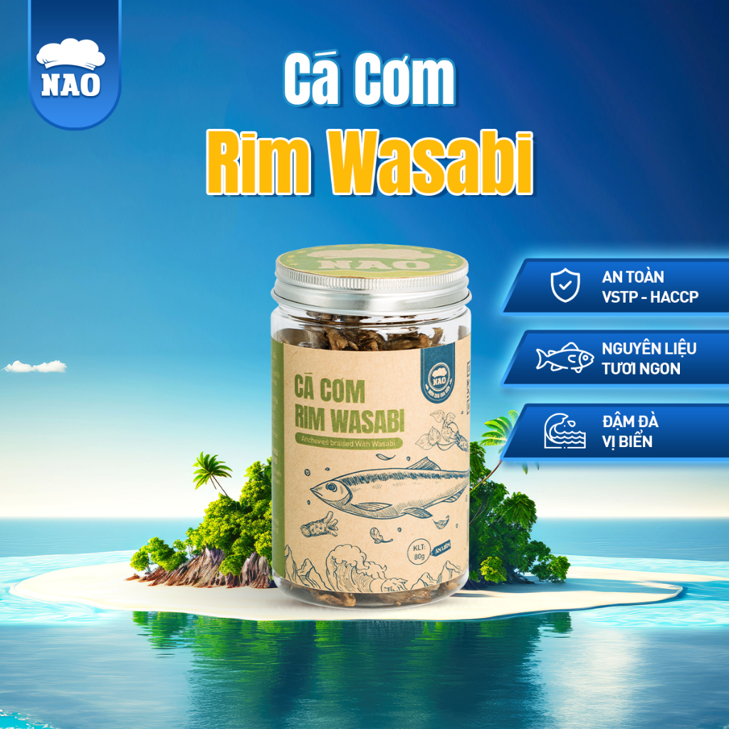 Rim Wasabi NAO Crispy Instant Dried Anchovies For Snacks, Sipping 80g