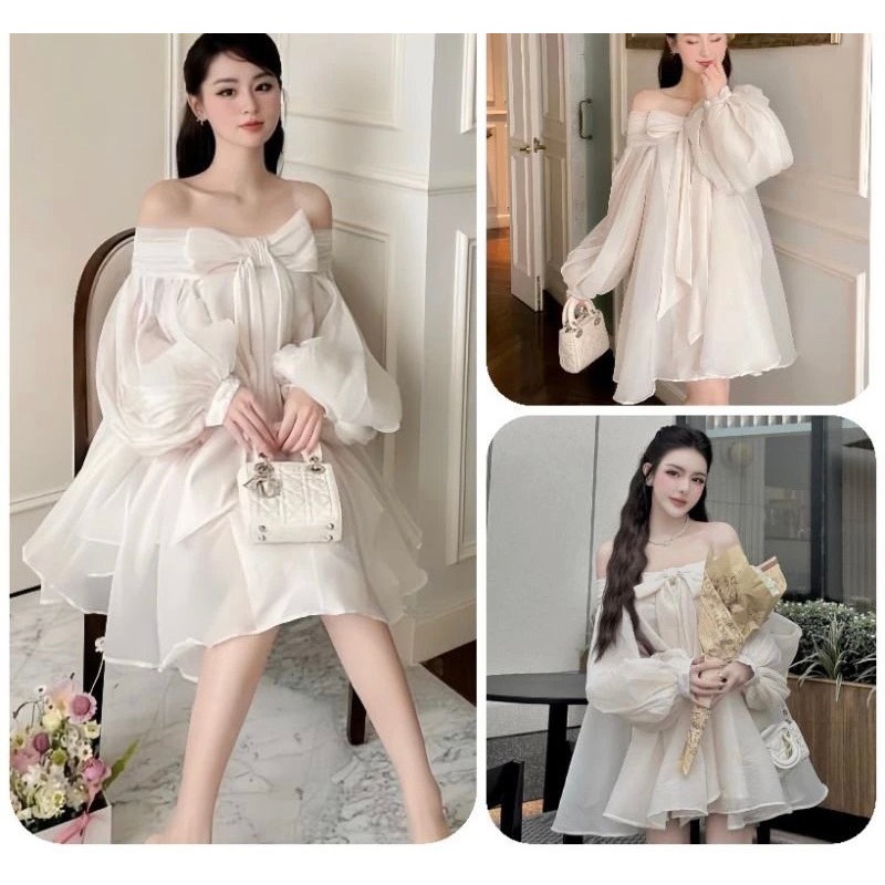 Babe Of The Hour Sleeveless Bow Back Babydoll Dress