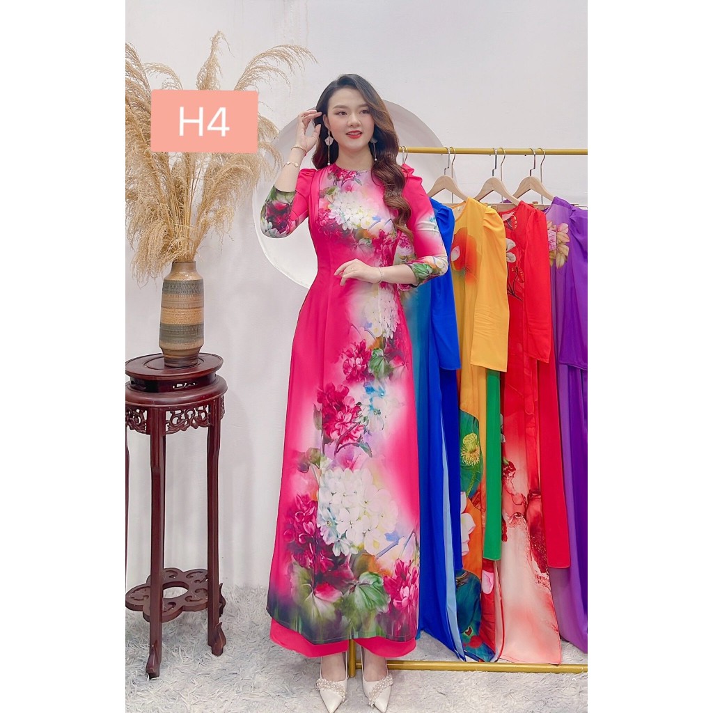 Japanese silk Ao Dai with 3D Printed Sharp Code H4 Shopee Philippines