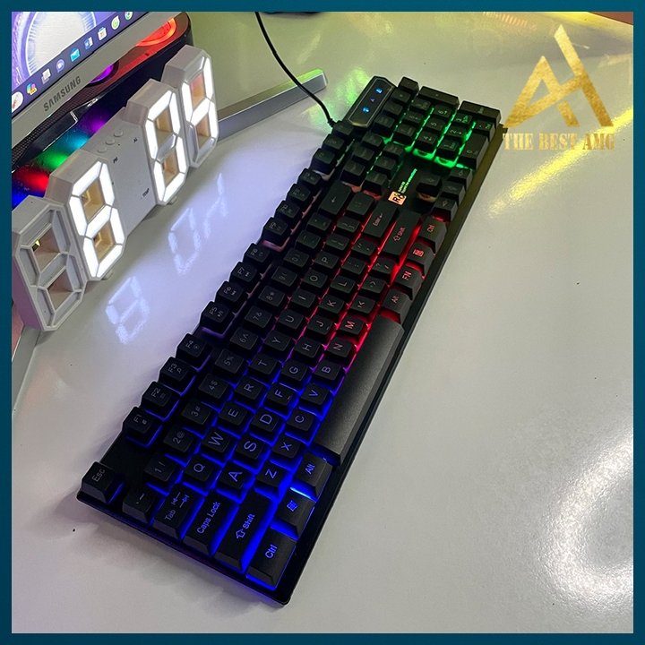 R8 1822 Color Changing Led Keycap Gaming Computer Keyboard Wired Laptop ...