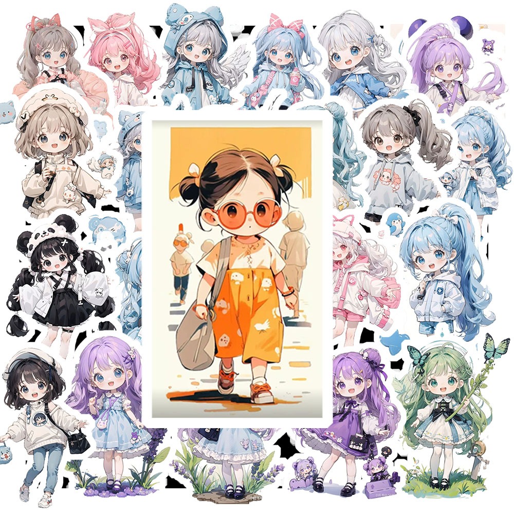 Set of 50 Cute Girl Decorative Stickers | Shopee Philippines