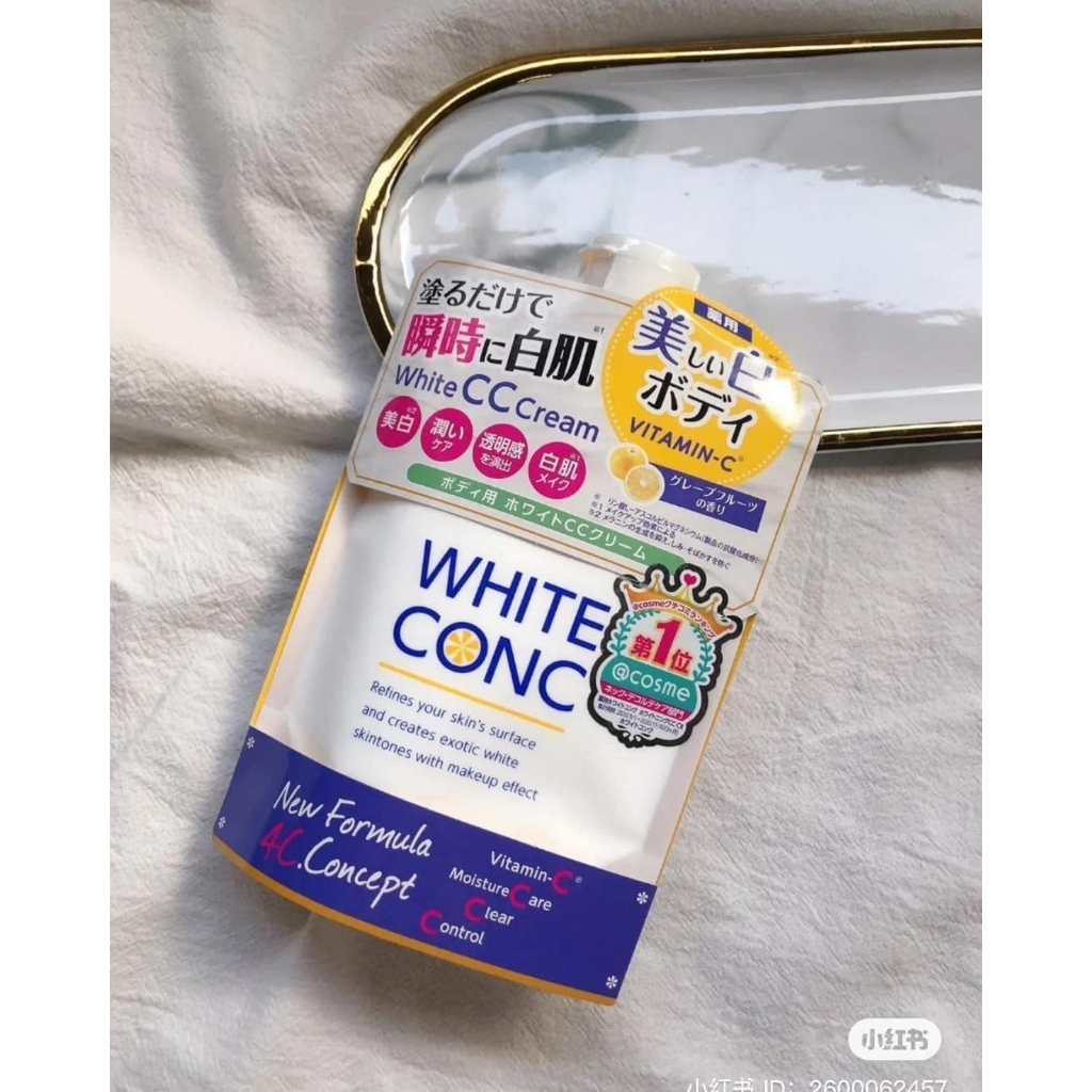 White Conc Cream Vitamin C 200g body Lotion, Japanese body Whitening