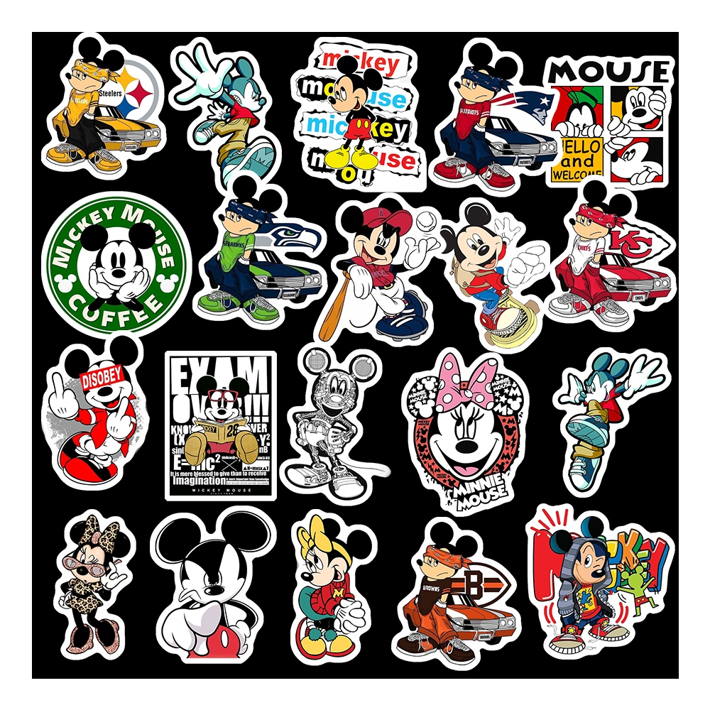 Set of 25 Unique Waterproof Mickey Mouse Stickers | Cute Suitcase ...