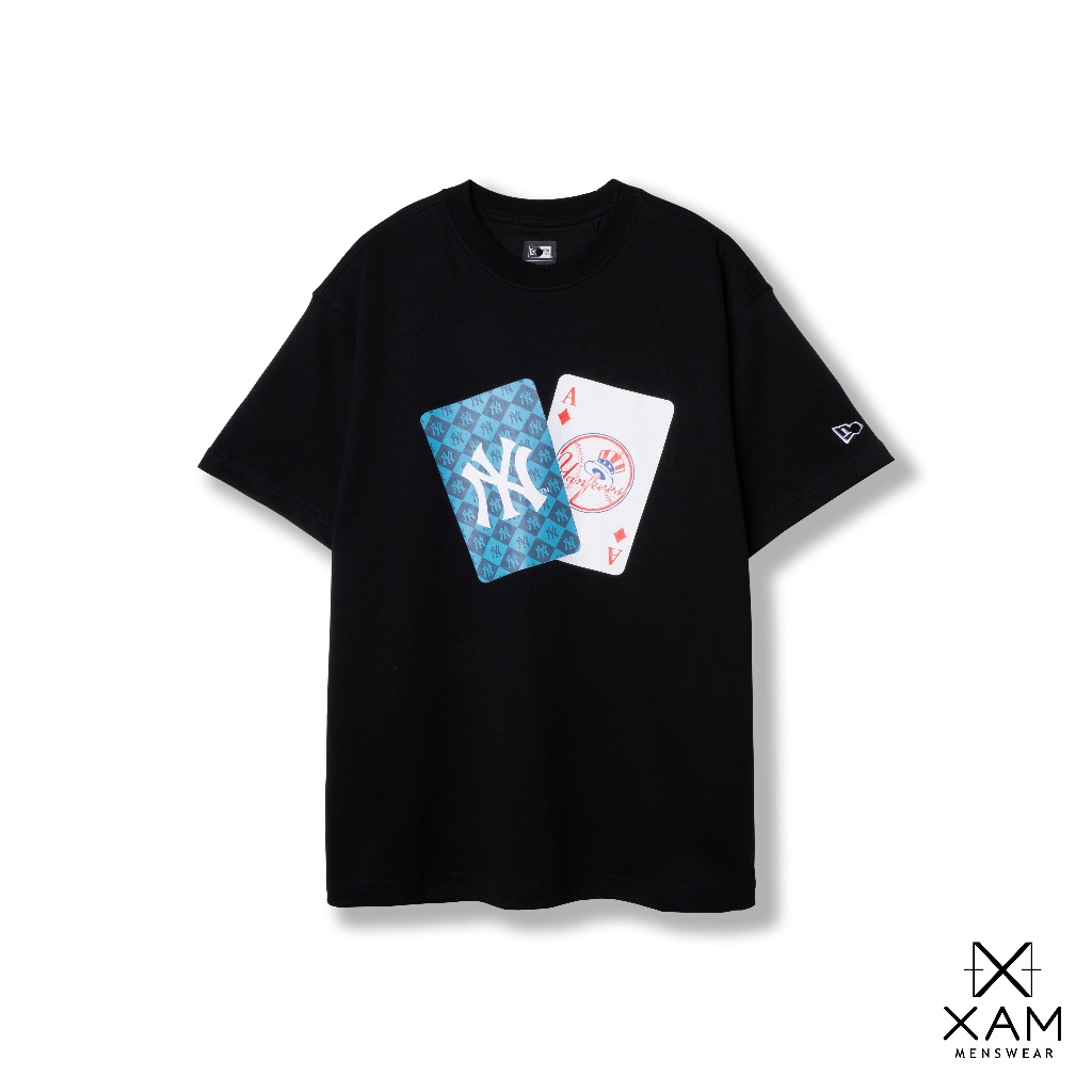 New Era Play Card NY Black Basic T-Shirt Is Easy To Match, Thick ...