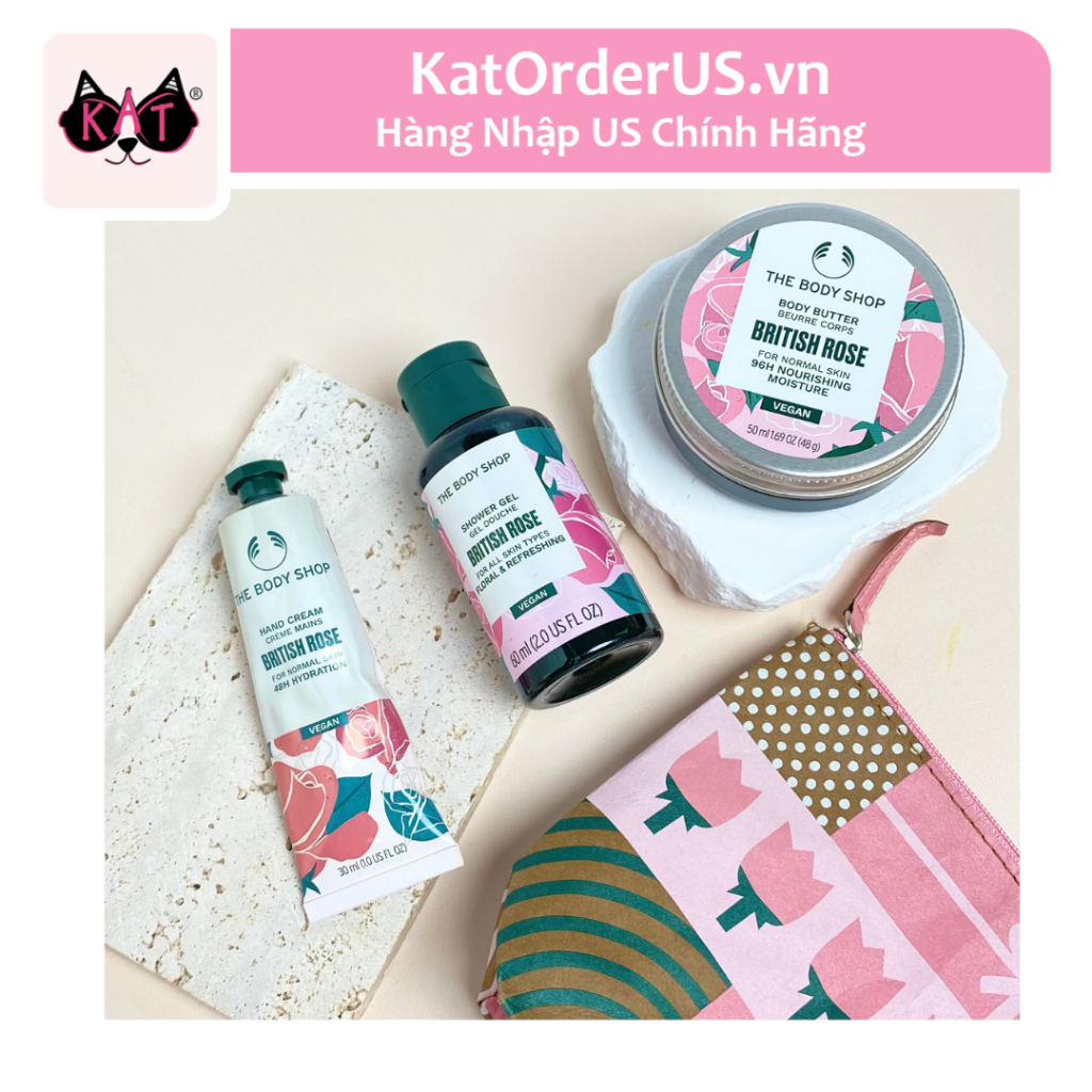 The Body Shop Bloom Body Lotion Set & Glow British Rose Mini Gift ...