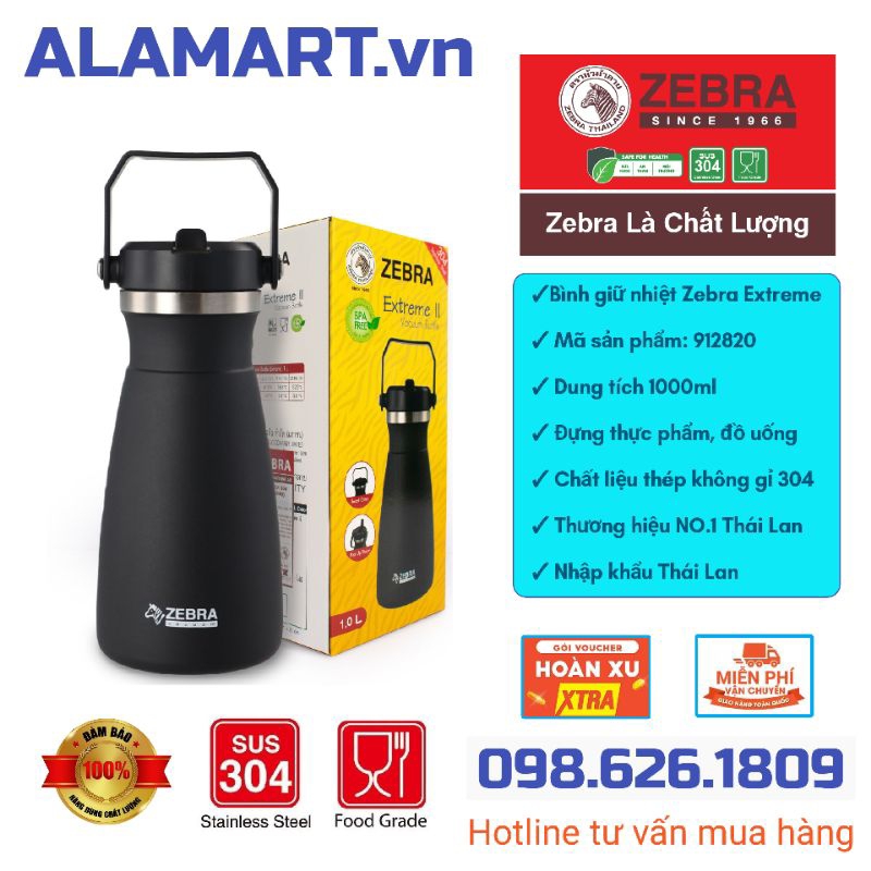 Zebra Extreme II (Carrier) Thermos Flask 1L 912820 Shopee Philippines