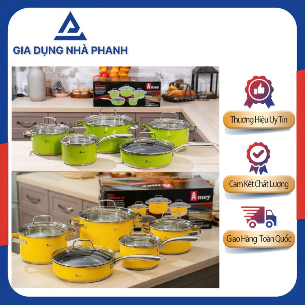 Genuine 5Color Stainless Steel Pot Set Piece Amey Can Be Used with All