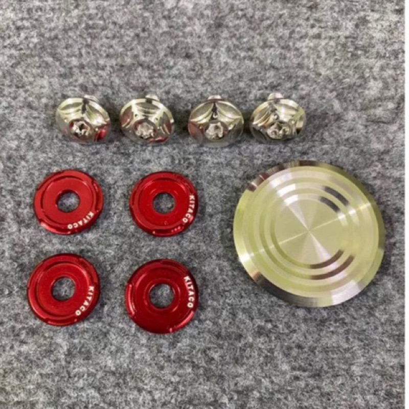 Combo of 4 Stainless Steel Chain Box Screws with Black Washers + Chain ...