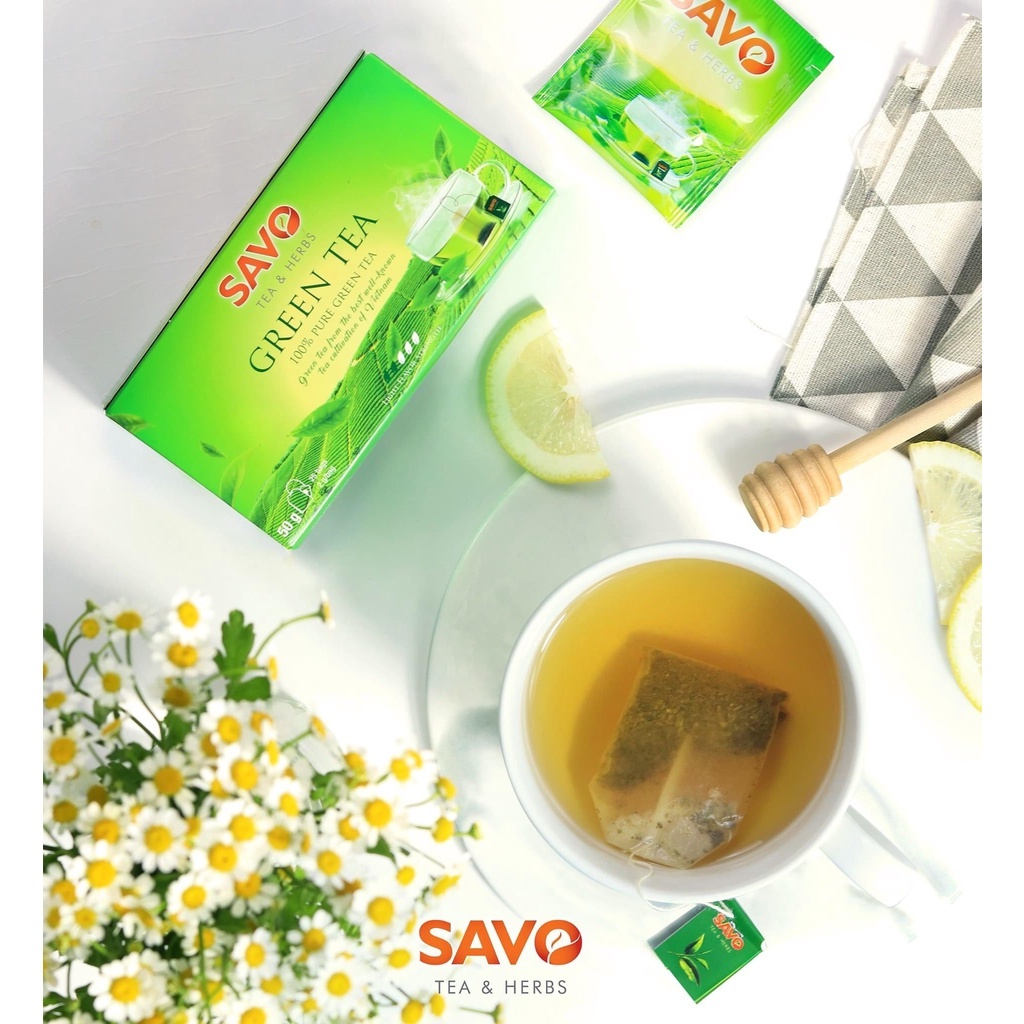 Savo Green Tea (25 packs x 2g) | Shopee Philippines