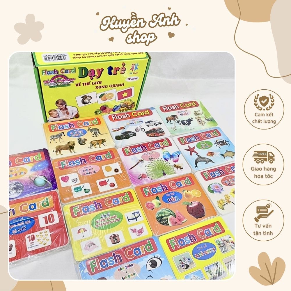 Smart Card set with 19 topics (16 sheets each) - Bilingual Vietnamese ...