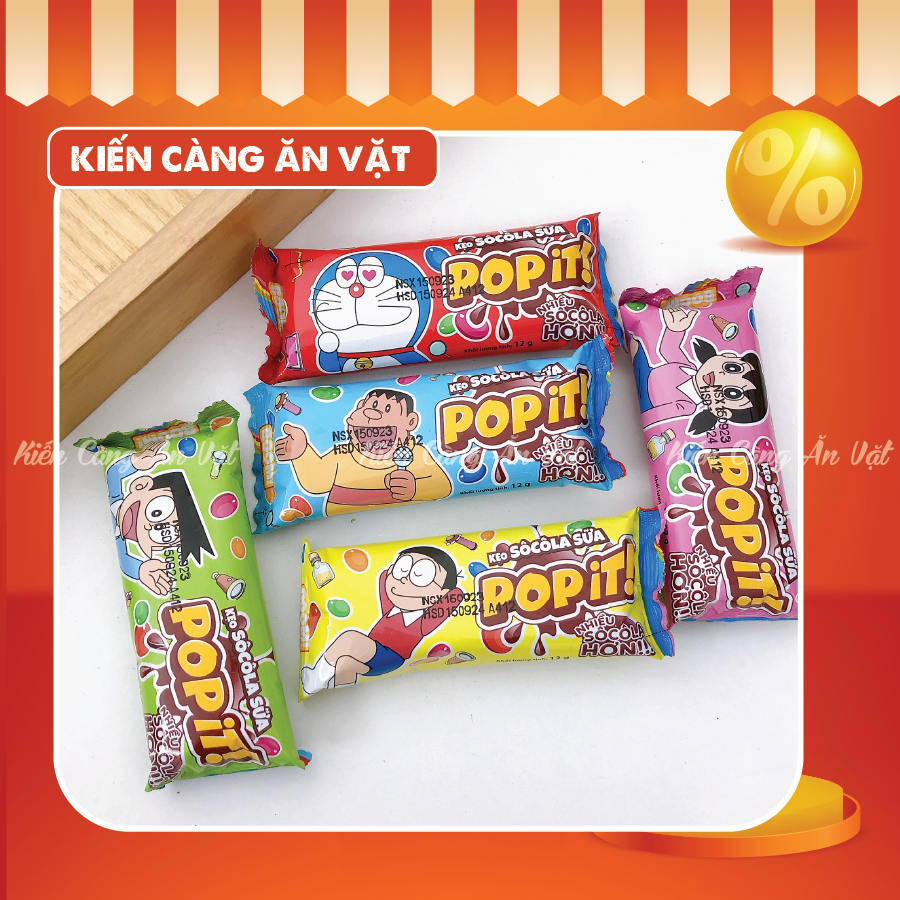 Pham Nguyen Popit Milk Chocolate Candy Package, School Gate Snack (Pack ...