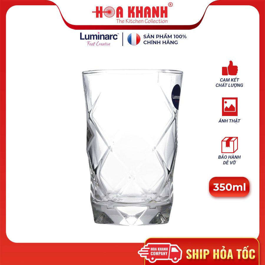 Luminarc Louvre Drinking Glass 350ml - N1807 - Set of 6 cups | Shopee ...