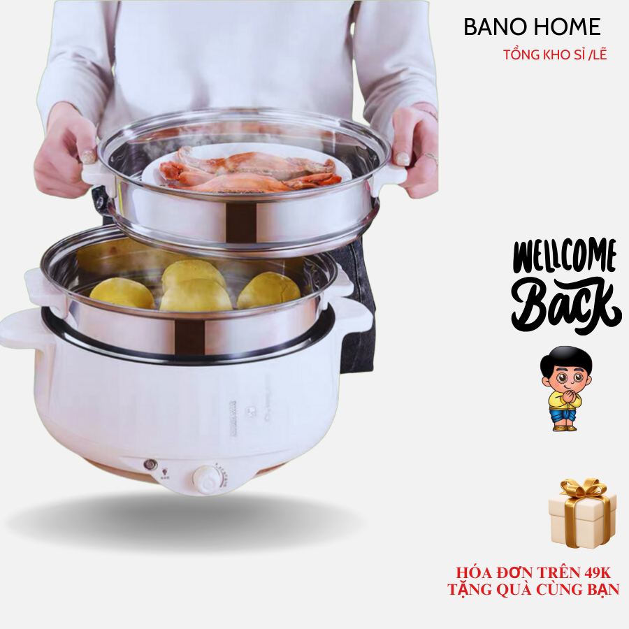 2storey MultiPurpose Hot Pot, Smart Electric Stove [With Steamer