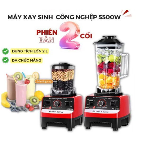Version 2 Jars] Industrial Blender Capacity 5500W. Multi-purpose Grind ...