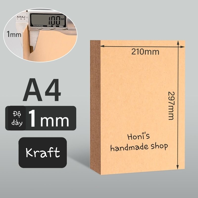 2 Cold White Kraft Cardboard Paper 1mm Thick for Notebook Covers ...