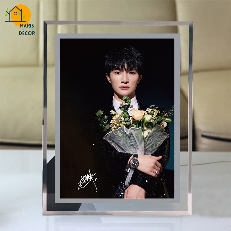 Luxury Borderless Crystal Glass Decorative Table Photo Frame 9x12cm ...