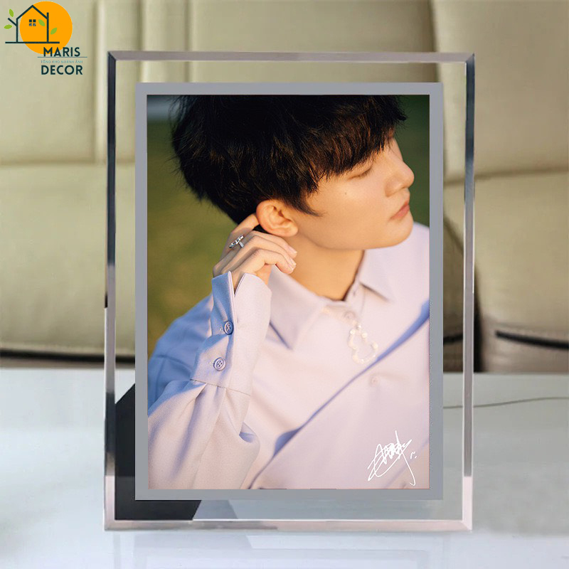 Luxury Borderless Crystal Glass Decorative Table Photo Frame 9x12cm ...