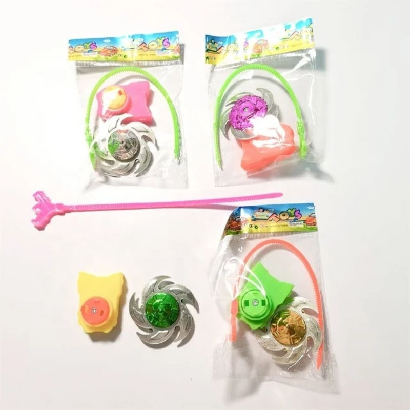 [COMBO 2 SPINES] Drawstring spinning top childhood toy, iron spinning ...
