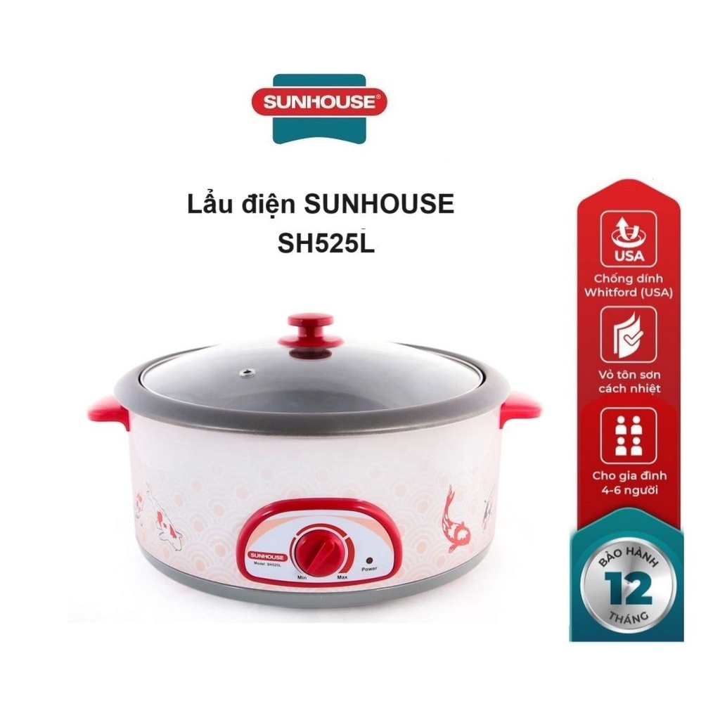 Sunhouse Genuine Electric Hot Pot, MultiPurpose Hot Pot SH525L With