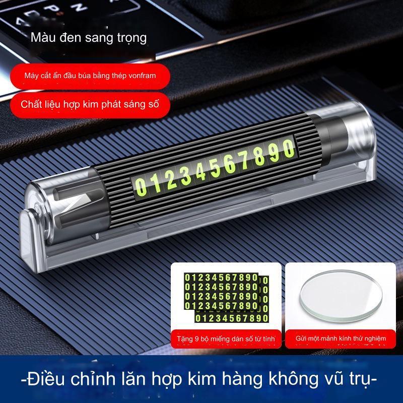 Car Phone Number Plate for Dashboard, Glass Breaking Hammer and Wire