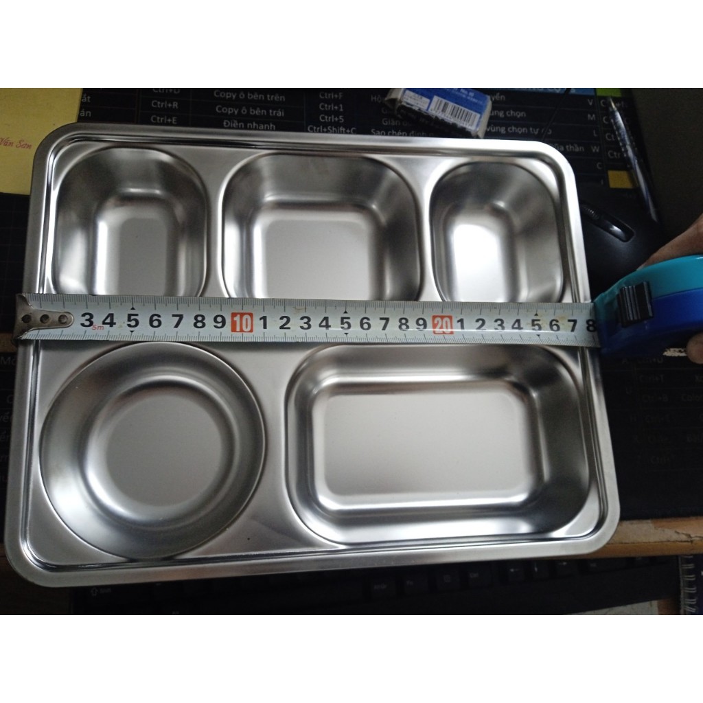 5-compartment stainless steel rice tray | Shopee Philippines