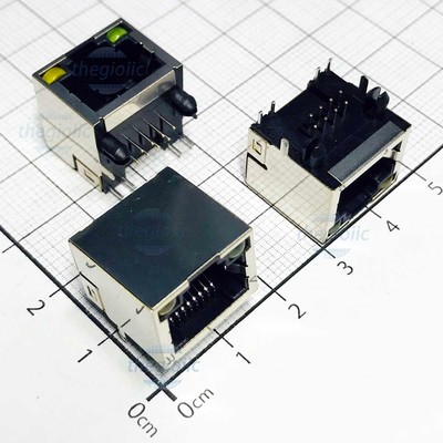 Rj45 Female Port 8P8C 8 Pins With LED 16x16mm | Shopee Philippines