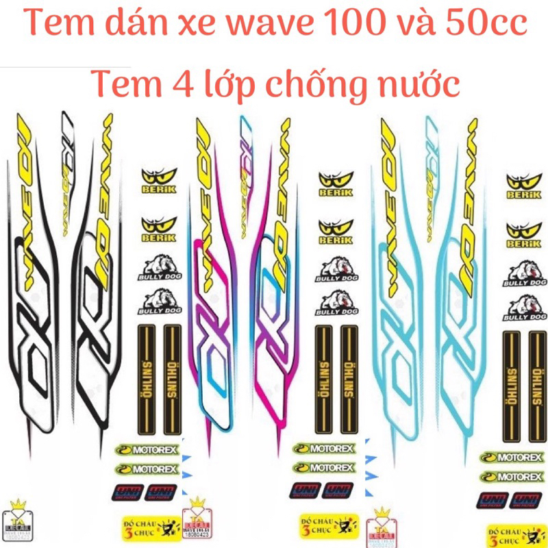 [Multiple colors]WAVE ALPHA 100 & 50cc car removable sticker New model ...