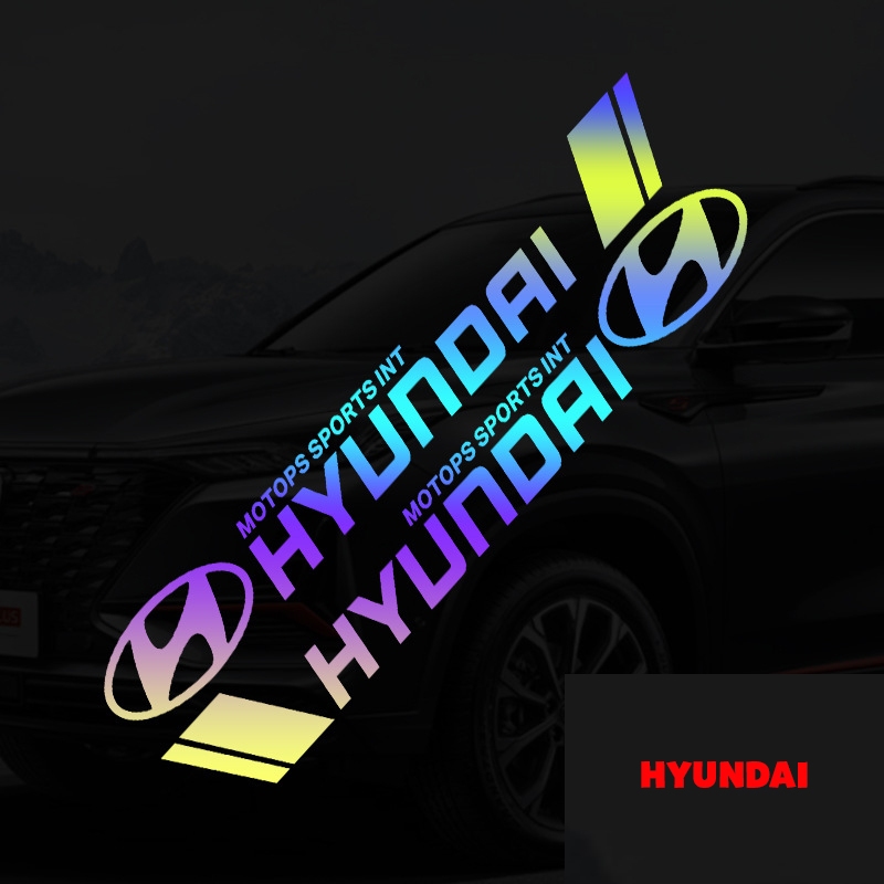 HYUNDAI Reflective Decal Sticker for Car Door Decoration, Car Side ...