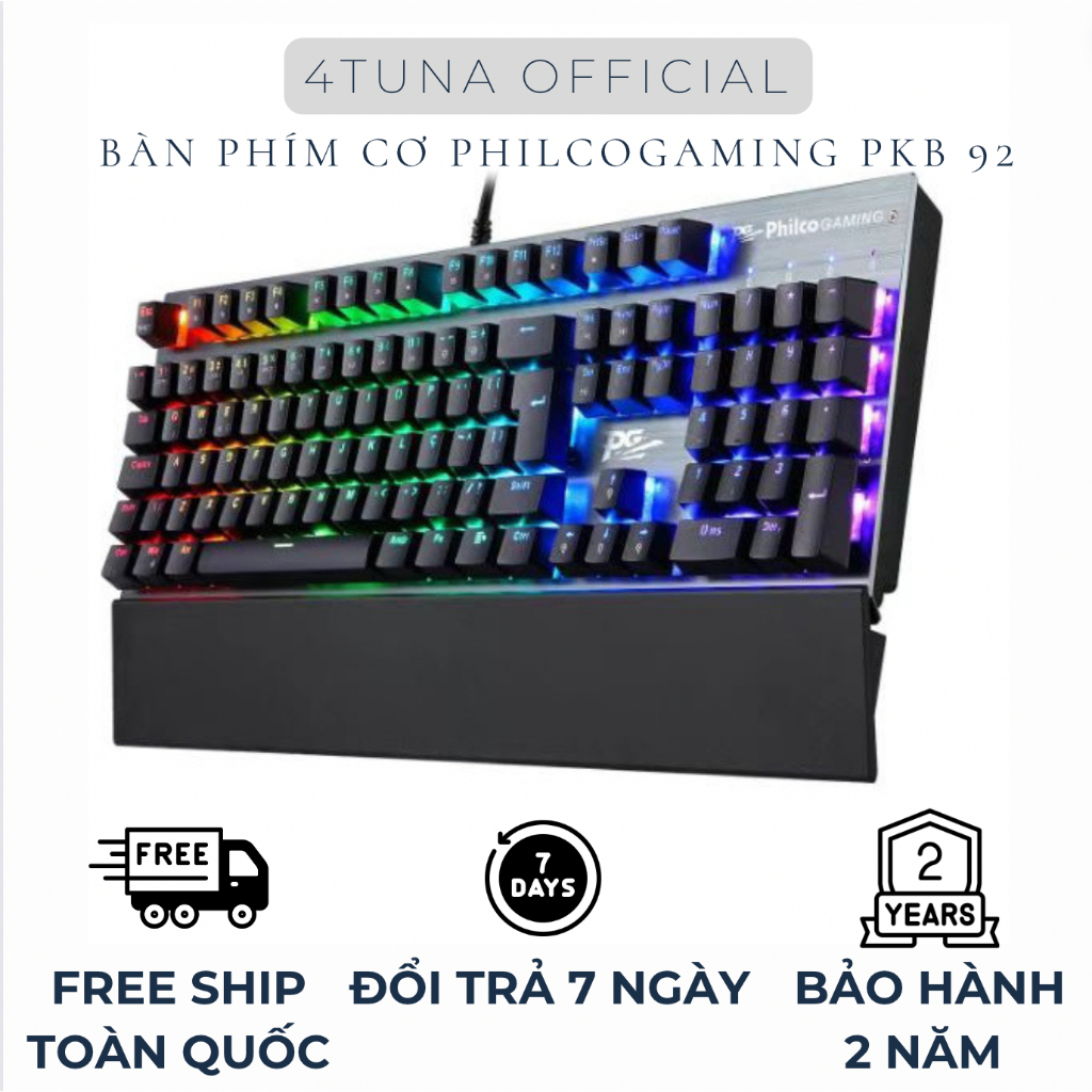 Philco PKB92 Gaming Rice Keyboard [Genuine], RGB Brown Led Keys, With ...